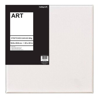 CONDA 6x6 inch Stretched Canvas for Painting, Pack of 12, 100% Cotton, 5/8  Inch Profile Value Bulk Pack for Acrylics, Oils Painting