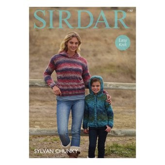 Sirdar Sylvan Chunky Jumper and Cardigan Digital Pattern 7787