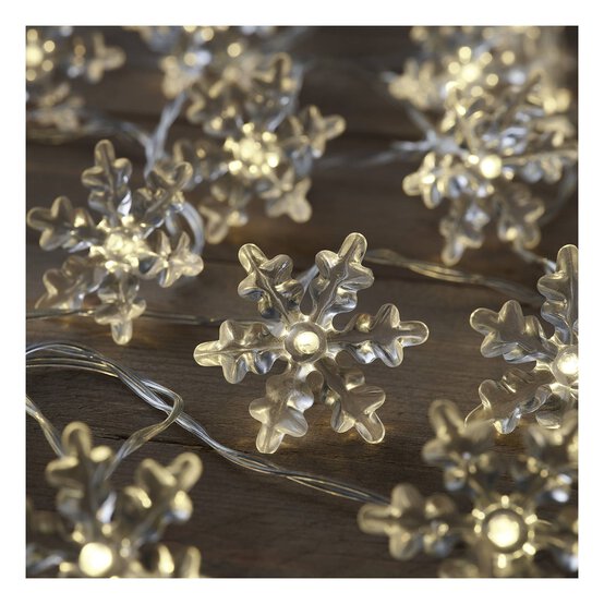 LED Snowflake Lights 4.6m image number 1