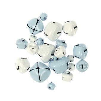 Blue and White Jingle Bells 20 Pack