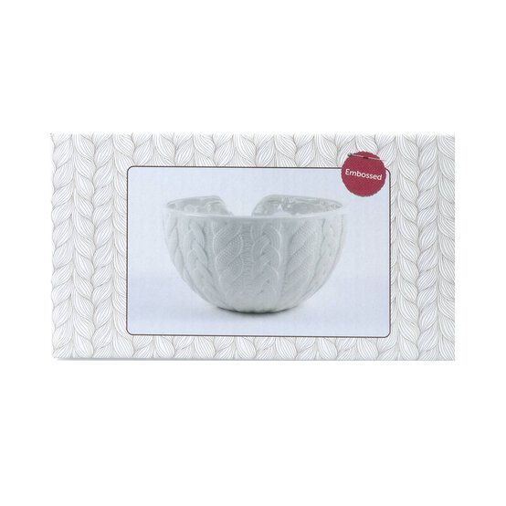 Embossed Ceramic Yarn Bowl 17cm image number 5