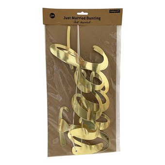 Gold Just Married Bunting 2m