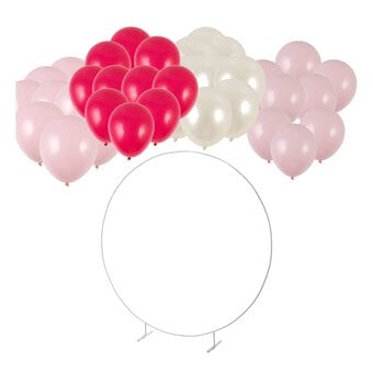 Round Pink Balloon Arch Bundle