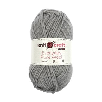 Knitcraft Light Grey Everyday Pure Wool DK 50g