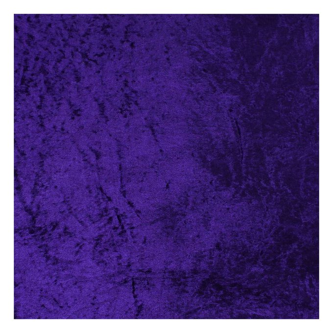 Purple Polyester Crushed Velour Fabric Pack 152cm x 2m Hobbycraft