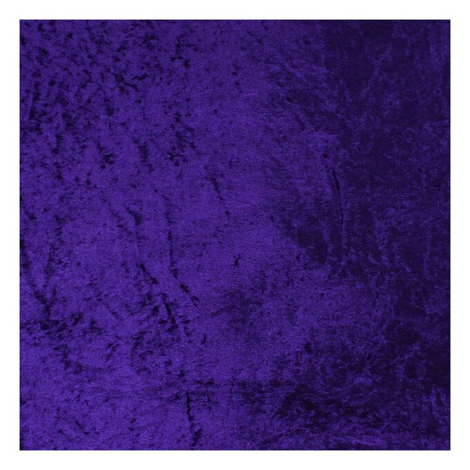 Purple Polyester Crushed Velour Fabric Pack 152cm x 2m image number 1