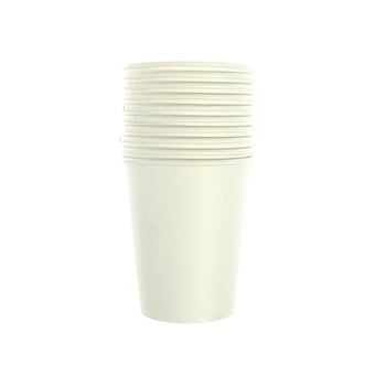 White Craft Paper Cups 10 Pack 