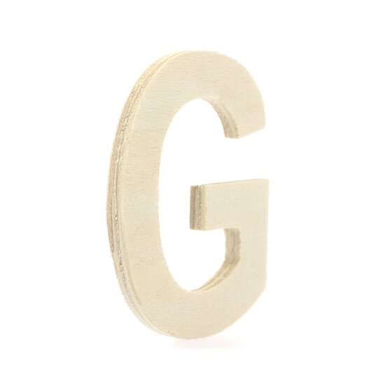 Small Wooden Letter G 6.5cm  image number 1