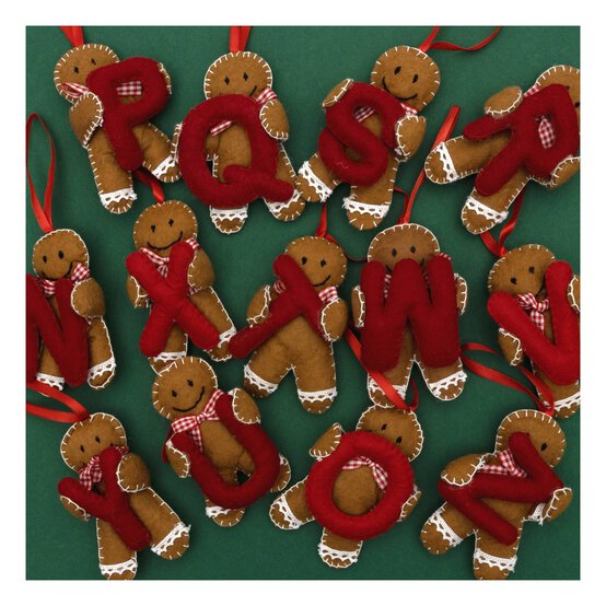 Hanging Gingerbread Felt Letter Z Decoration image number 2