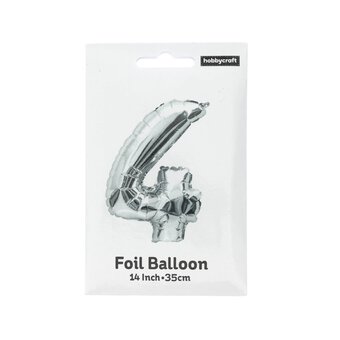 Silver Foil Number 4 Balloon image number 3