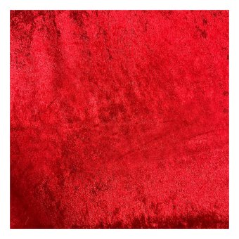 Red Crushed Velour Fabric by the Metre