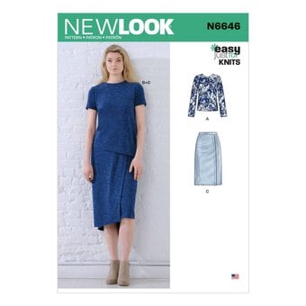 New Look Women’s Knit Top and Skirt Sewing Pattern N6646