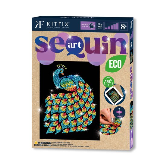 Kitfix Peacock Sequin Art Purple Kit image number 1