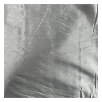 Silver Silky Satin Fabric by the Metre image number 2