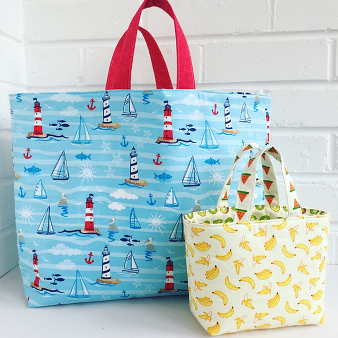How to Sew Fat Quarter Tote Bags image number 1