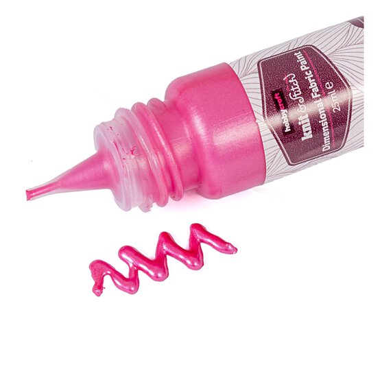 Dark Pink Dimensional Fabric Paint 25ml image number 1