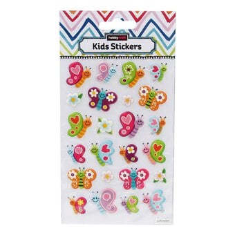 Butterfly and Flower Puffy Stickers