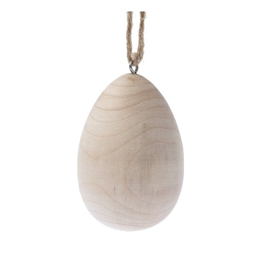 Hanging Wooden Egg 7cm  image number 4