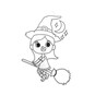 Paint Your Own Witch Suncatcher Keyring image number 2