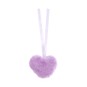 Lilac Faux Fur Heart Pom 9cm image number 3