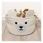 White Bear Cotton Rope Basket 30cm x 18cm image number 2