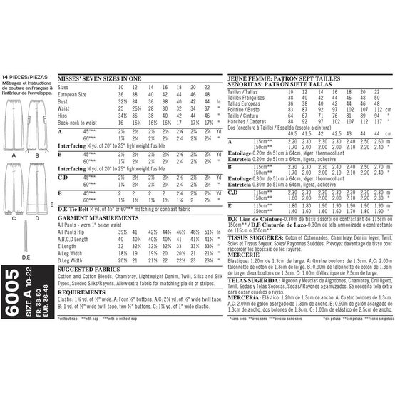 New Look Women's Trousers Sewing Pattern 6005 image number 3