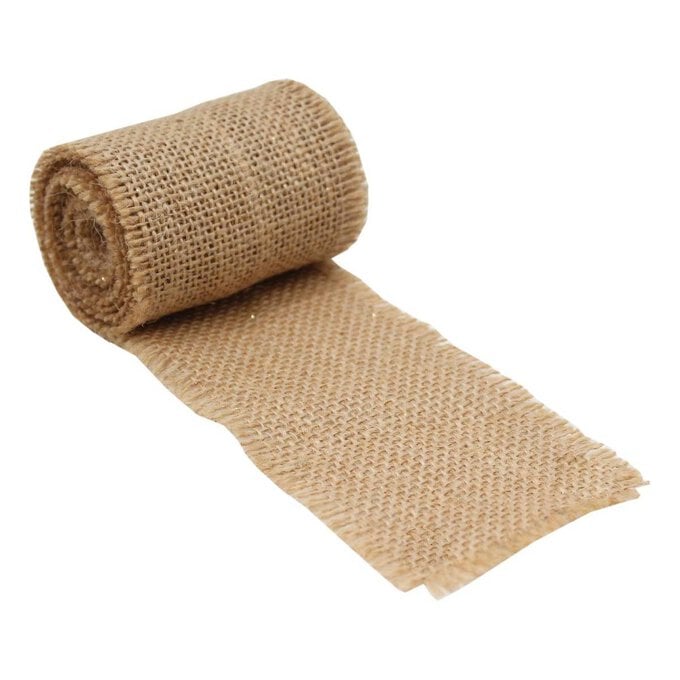 Natural Jute Fabric Roll 6cm x 2m image number 1