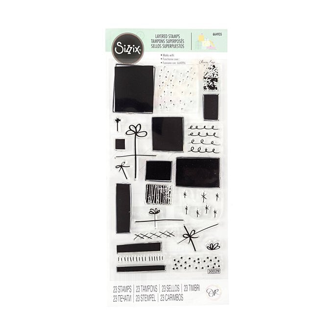 Sizzix Gift Wrap Layered Stamp Set 23 Pieces image number 1