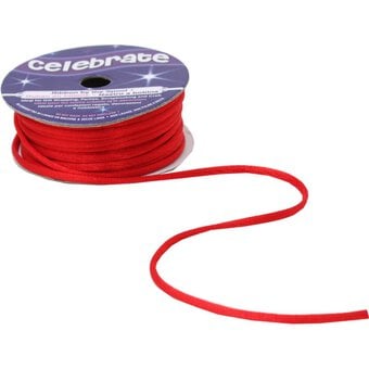 Red Ribbon Knot Cord 2mm x 10m image number 3