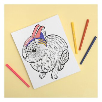 Rabbit Colour-in Canvas