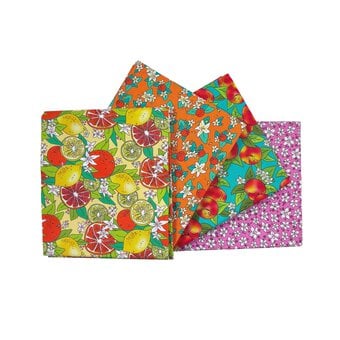 Zest and Zing Tropical Burst Cotton Fat Quarters 4 Pack