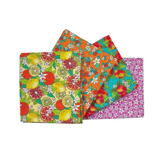 Zest and Zing Tropical Burst Cotton Fat Quarters 4 Pack image number 1