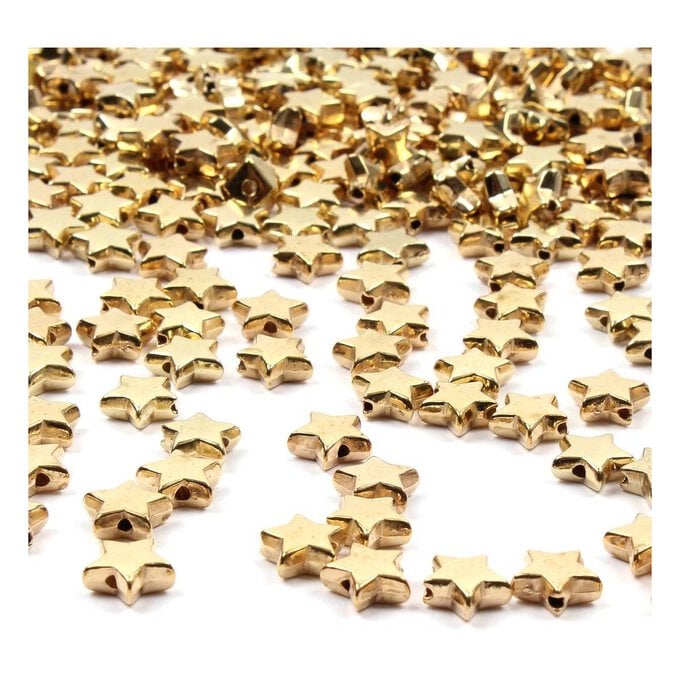 Gold Star Beads 100 g image number 1