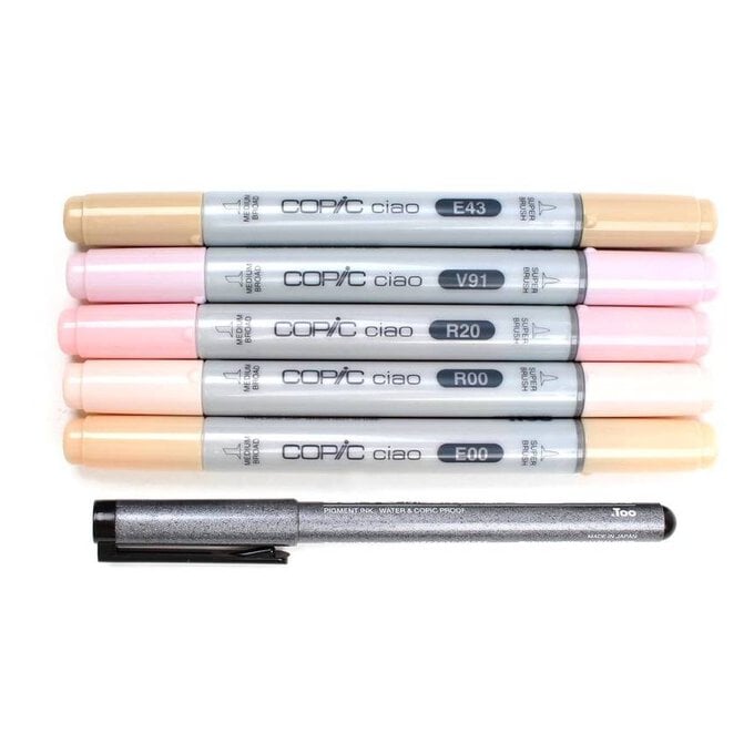 Copic Ciao Twin Tip Skin Tone Markers 6 Pack image number 1