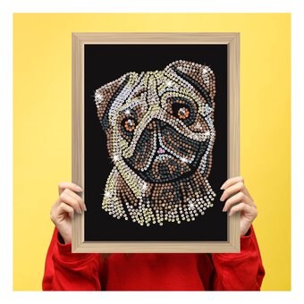 Kitfix Pug Sequin Art Blue Premium Kit