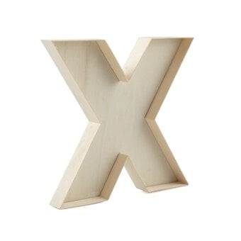 Wooden Fillable Letter X 22cm