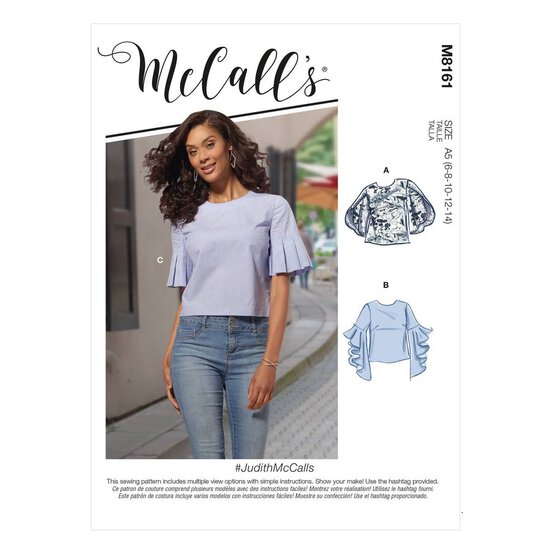McCall&rsquo;s Judith Tops Sewing Pattern M8161 (6-14) image number 1