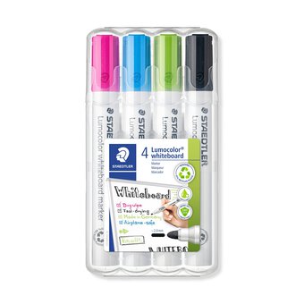 Staedtler Vivid Lumocolor Whiteboard Marker Pens 4 Pack