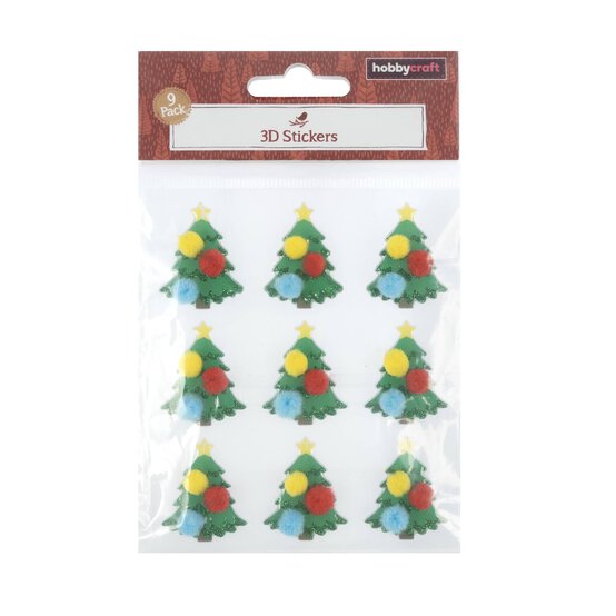 Christmas Tree 3D Stickers 9 Pack image number 4