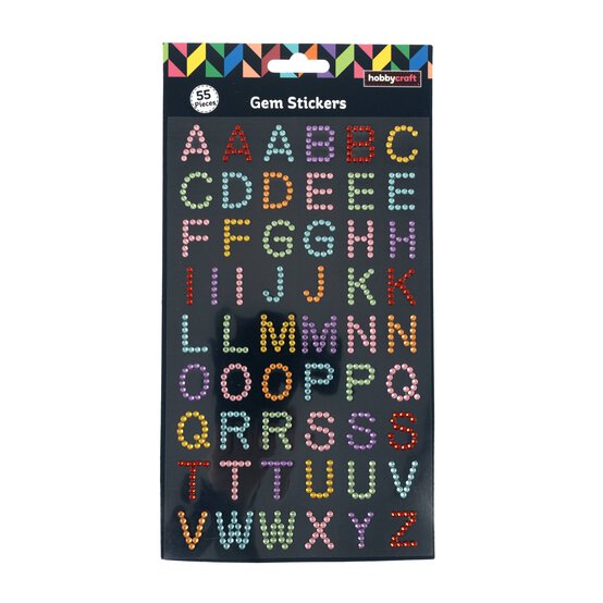 Rainbow Gem Alphabet Stickers image number 4