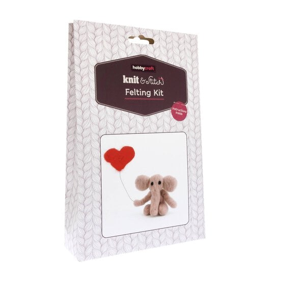 Elephant and Heart Felting Kit image number 1