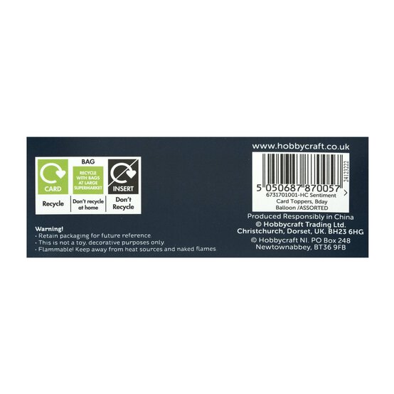 Birthday Balloon Card Toppers 8 Pack image number 5