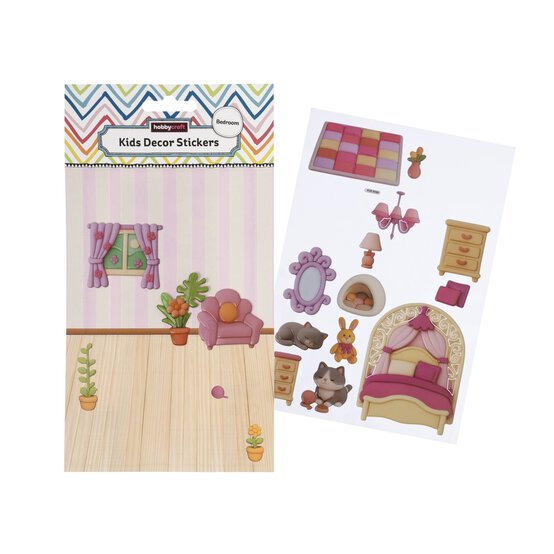 Pink Bedroom D&eacute;cor Stickers image number 1