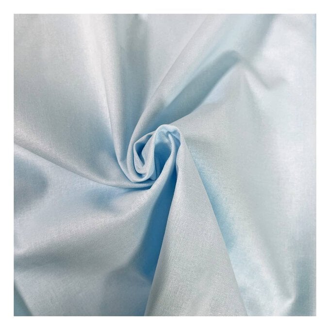 Sky Blue Cotton Homespun Fabric by the Metre