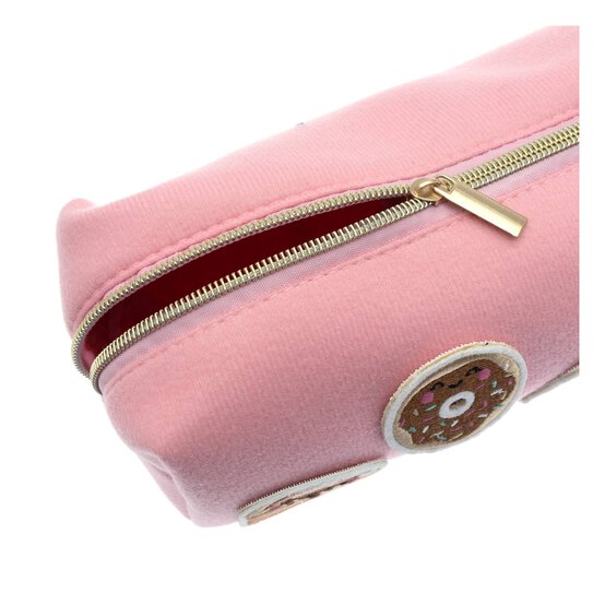Kawaii Patch Pink Felt Pencil Case image number 4
