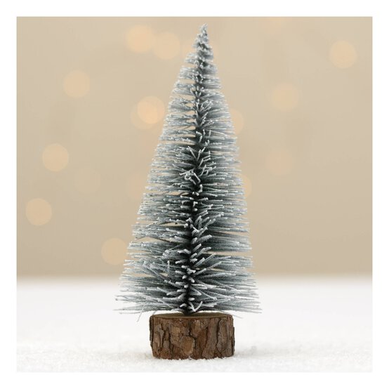 Frosted Green Bottle Brush Tree 15.5cm image number 1