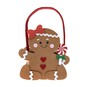 Gingerbread Felt Bucket image number 3