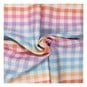 Small Rainbow Gingham Viscose Fabric by the Metre image number 1