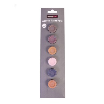 Pink and Gold Metallic Acrylic Craft Paints 5ml 6 Pack