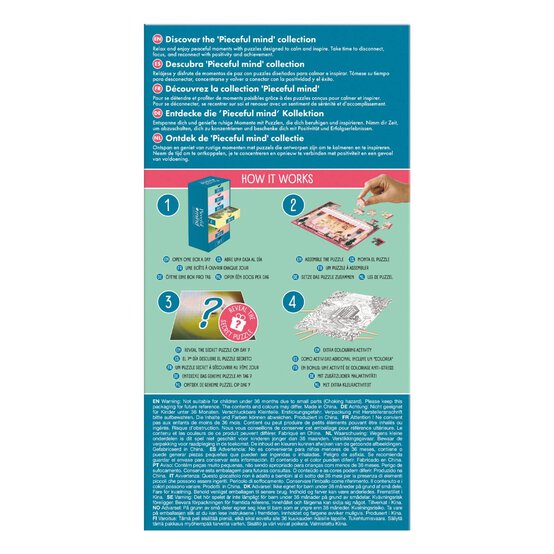 Jumbo Peaceful Mind Time for You Jigsaw Puzzle 54 Pieces 6 Pack  image number 6